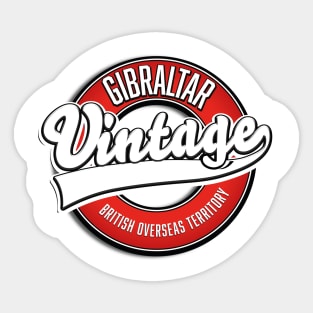 Gibraltar British Overseas Territory vintage logo Sticker